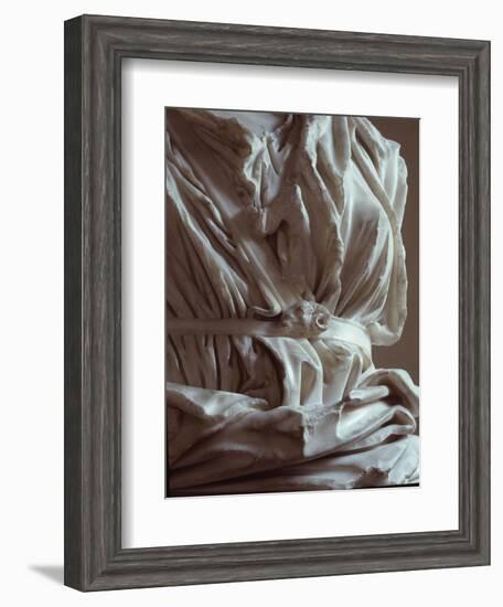 Torso of marble statue from the Capitoline Hill, Italy-Werner Forman-Framed Giclee Print