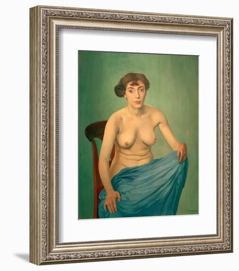 Torso with Blue Cloth-Félix Vallotton-Framed Giclee Print