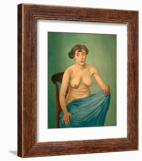 Torso with Blue Cloth-Félix Vallotton-Framed Giclee Print