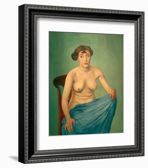 Torso with Blue Cloth-Félix Vallotton-Framed Giclee Print