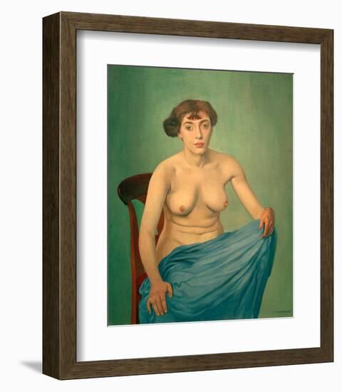 Torso with Blue Cloth-Félix Vallotton-Framed Giclee Print