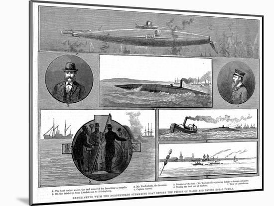 Torsten Nordenfeldt's Steam-Powered Submarine, 1885-null-Mounted Giclee Print