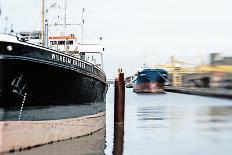 Two Ships in an Industrial Harbour on a Sunny Day-Torsten Richter-Mounted Photographic Print