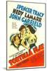 TORTILLA FLAT, from left: Spencer Tracy, John Garfield, Hedy Lamarr, 1942.-null-Mounted Art Print