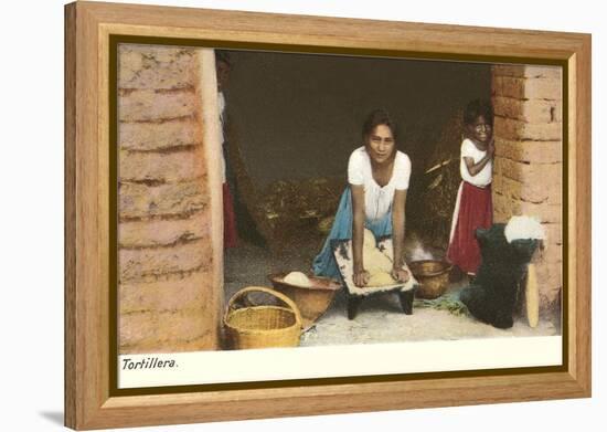 Tortilla Maker, Mexico-null-Framed Stretched Canvas