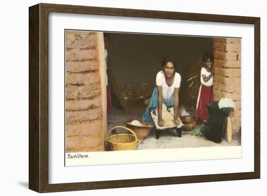 Tortilla Maker, Mexico-null-Framed Art Print