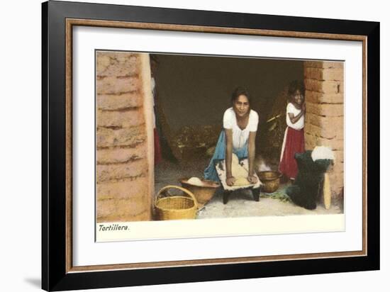 Tortilla Maker, Mexico-null-Framed Art Print