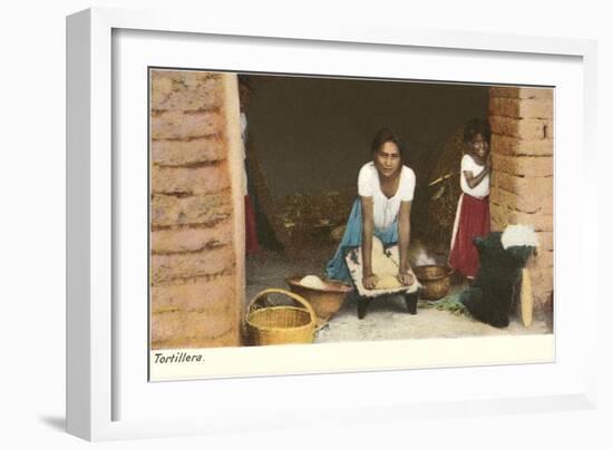 Tortilla Maker, Mexico-null-Framed Art Print