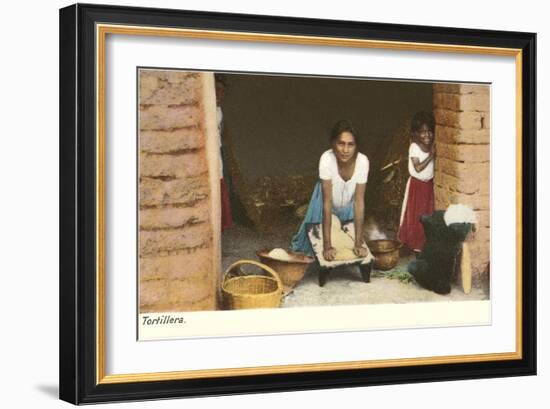 Tortilla Maker, Mexico-null-Framed Art Print