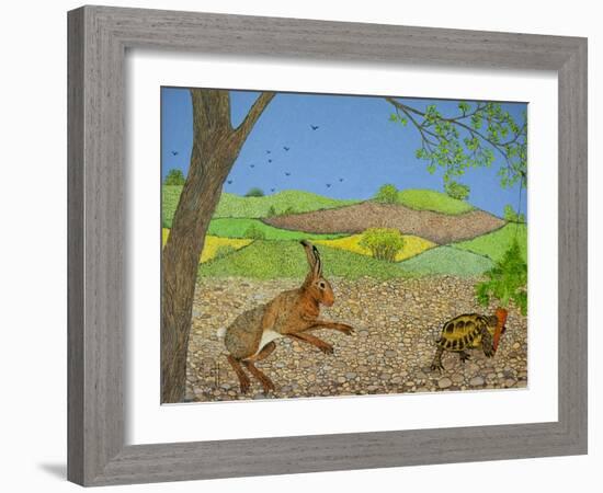 Tortoise and Hare-Pat Scott-Framed Giclee Print