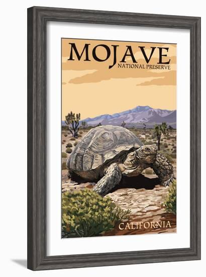 Tortoise - Mojave National Preserve, California-Lantern Press-Framed Art Print