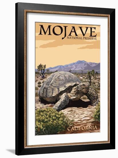 Tortoise - Mojave National Preserve, California-Lantern Press-Framed Art Print