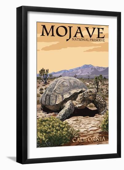 Tortoise - Mojave National Preserve, California-Lantern Press-Framed Art Print