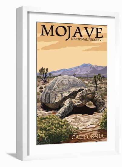 Tortoise - Mojave National Preserve, California-Lantern Press-Framed Art Print