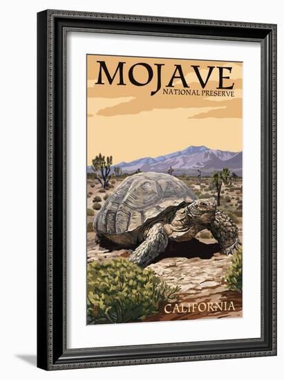 Tortoise - Mojave National Preserve, California-Lantern Press-Framed Art Print