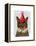 Tortoiseshell Cat, Party Hat-Fab Funky-Framed Stretched Canvas