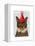 Tortoiseshell Cat, Party Hat-Fab Funky-Framed Stretched Canvas