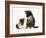 Tortoiseshell Kitten with Baby Tortoiseshell Guinea Pig-Mark Taylor-Framed Photographic Print