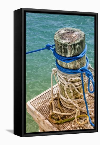 Tortola, British Virgin Islands. Nautical Ropes. Digitally Altered-Janet Muir-Framed Premier Image Canvas