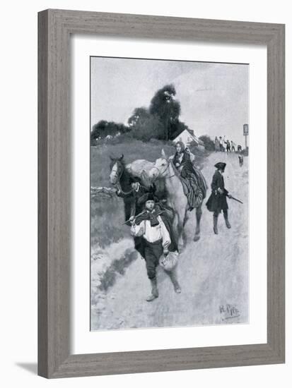 Tory Refugees on Their Way to Canada, Illustration from "Colonies and Nation" by Woodrow Wilson-Howard Pyle-Framed Giclee Print