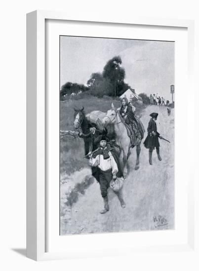 Tory Refugees on Their Way to Canada, Illustration from "Colonies and Nation" by Woodrow Wilson-Howard Pyle-Framed Giclee Print