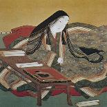 Illustration from 'The Tale of Genji' of Japanese Court Lady of the Heian Period-Tosa Mitsouki-Mounted Art Print