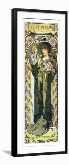 Tosca Opera With Sara Bernhardt-Alphonse Mucha-Framed Art Print