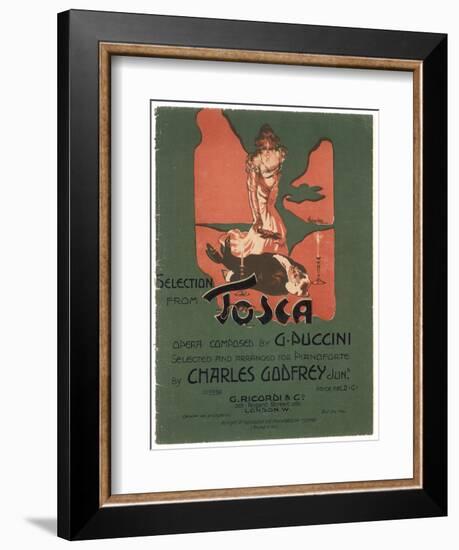 Tosca, the Death of Scarpia-Adolfo Hohenstein-Framed Art Print