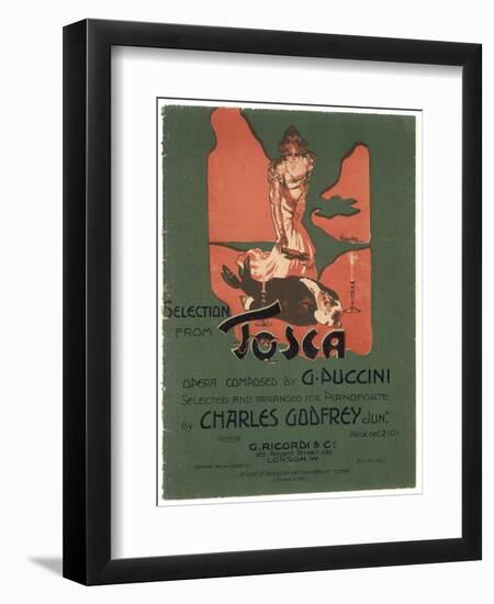 Tosca, the Death of Scarpia-Adolfo Hohenstein-Framed Art Print