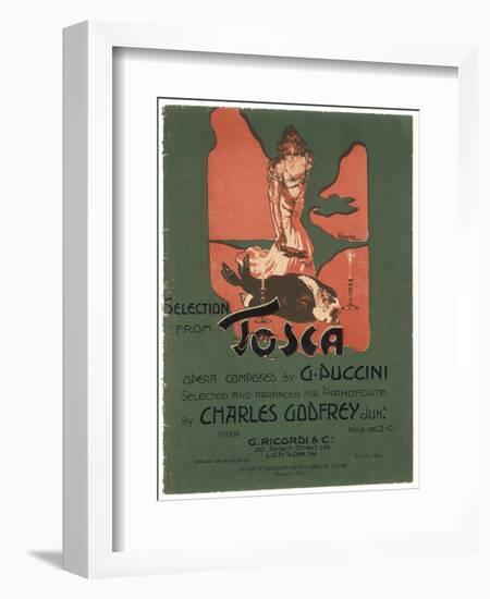Tosca, the Death of Scarpia-Adolfo Hohenstein-Framed Art Print