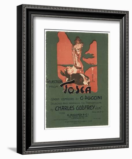 Tosca, the Death of Scarpia-Adolfo Hohenstein-Framed Art Print