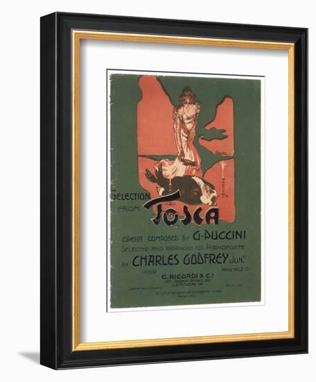 Tosca, the Death of Scarpia-Adolfo Hohenstein-Framed Art Print