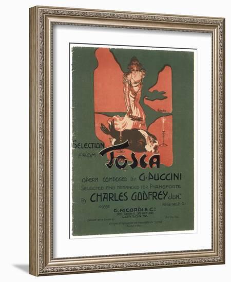 Tosca, the Death of Scarpia-Adolfo Hohenstein-Framed Art Print