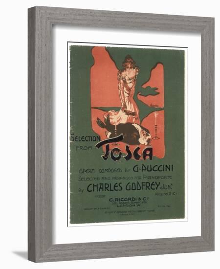 Tosca, the Death of Scarpia-Adolfo Hohenstein-Framed Art Print