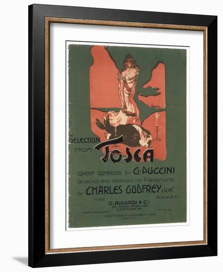 Tosca, the Death of Scarpia-Adolfo Hohenstein-Framed Art Print