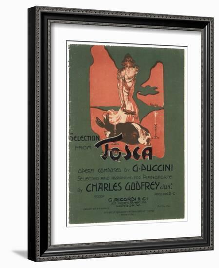 Tosca, the Death of Scarpia-Adolfo Hohenstein-Framed Art Print