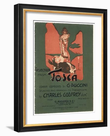 Tosca, the Death of Scarpia-Adolfo Hohenstein-Framed Art Print