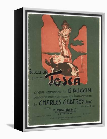 Tosca, the Death of Scarpia-Adolfo Hohenstein-Framed Stretched Canvas