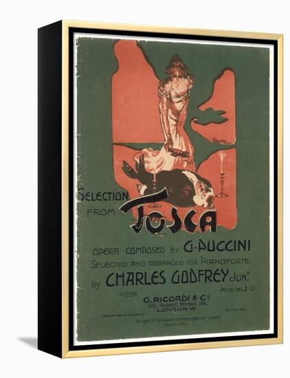 Tosca, the Death of Scarpia-Adolfo Hohenstein-Framed Stretched Canvas