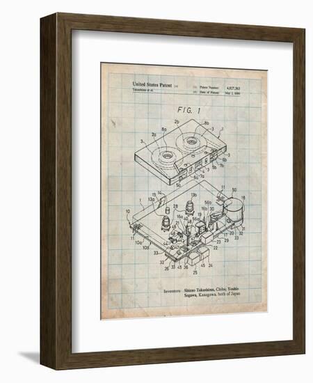 Toshiba Cassette Tape Recorder Patent-Cole Borders-Framed Art Print