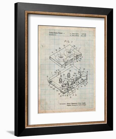 Toshiba Cassette Tape Recorder Patent-Cole Borders-Framed Art Print