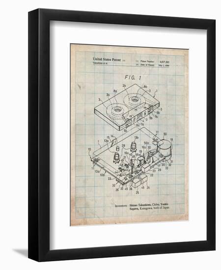 Toshiba Cassette Tape Recorder Patent-Cole Borders-Framed Art Print