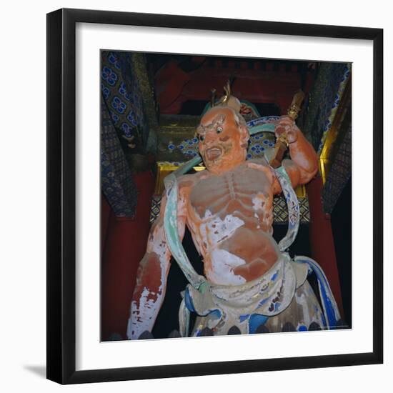 Toshogu Shrine, a Guard of the Omote Gate, Nikko, Honshu, Japan-Christopher Rennie-Framed Photographic Print