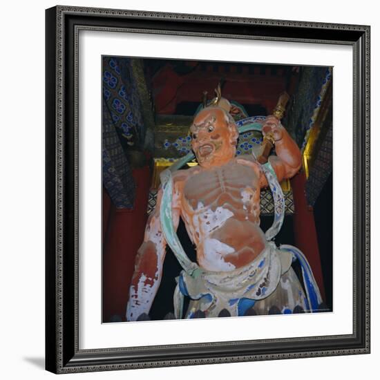 Toshogu Shrine, a Guard of the Omote Gate, Nikko, Honshu, Japan-Christopher Rennie-Framed Photographic Print