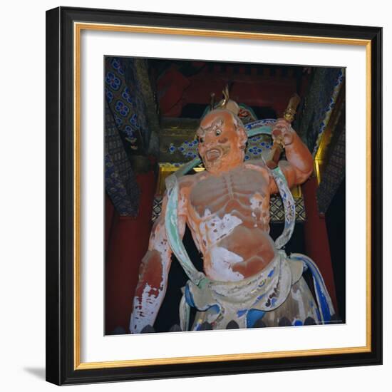 Toshogu Shrine, a Guard of the Omote Gate, Nikko, Honshu, Japan-Christopher Rennie-Framed Photographic Print