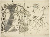 The Actors Ichikawa Yaozo III as Fuwa Banzaemon and Sakata Hangoro Lll as Kosodate Kannonbo, 1794-Toshusai Sharaku-Mounted Giclee Print