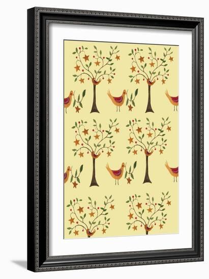 Toss 4 Birds Trees-Cheryl Bartley-Framed Giclee Print