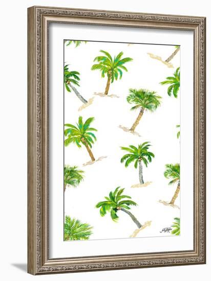 Toss Palm Pattern-Julie DeRice-Framed Art Print