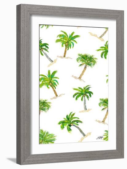 Toss Palm Pattern-Julie DeRice-Framed Art Print