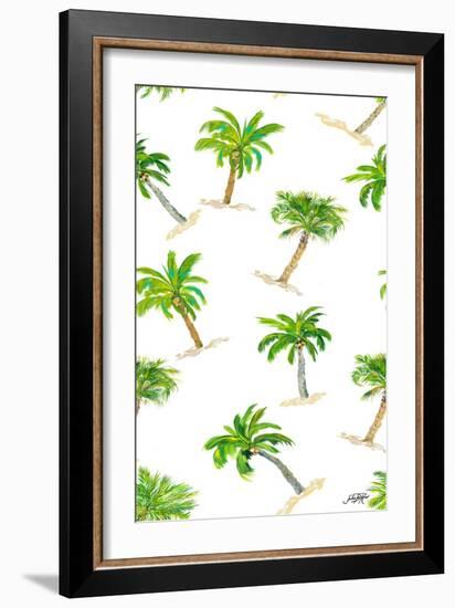 Toss Palm Pattern-Julie DeRice-Framed Art Print